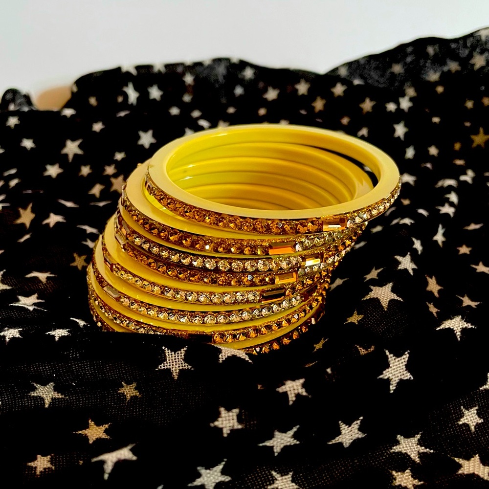 Vintage 80’s jewel tone retro bangle bracelets